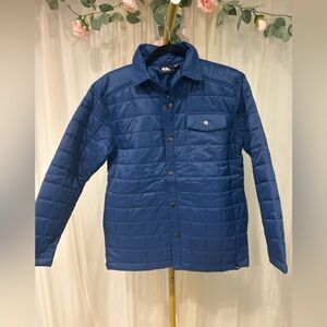 Quiksilver Navy Quilted Shirt Jacket